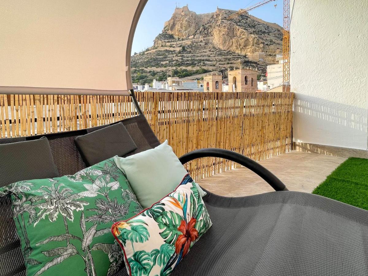 La Terraza. Vistas Al Castillo A 1 Min. De La Playa Alicante Eksteriør billede