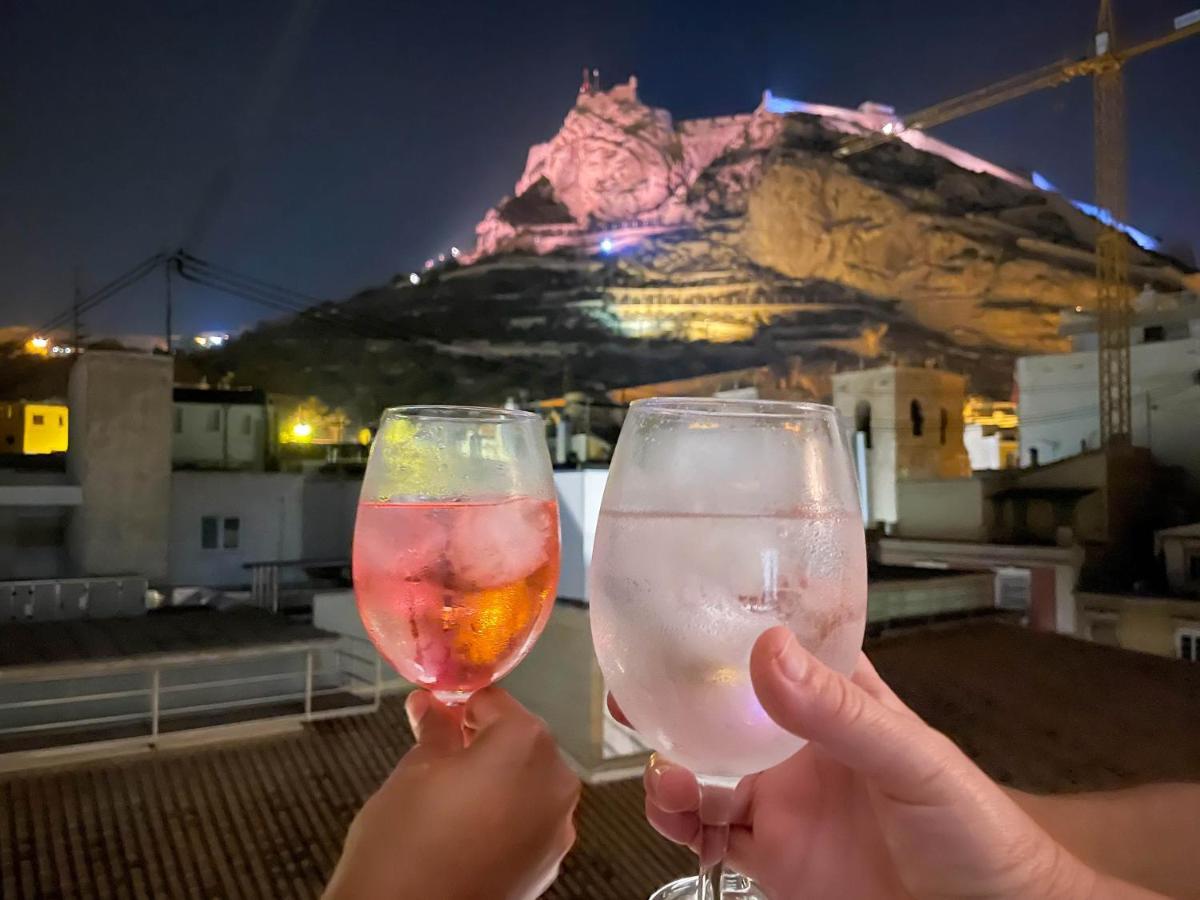 La Terraza. Vistas Al Castillo A 1 Min. De La Playa Alicante Eksteriør billede