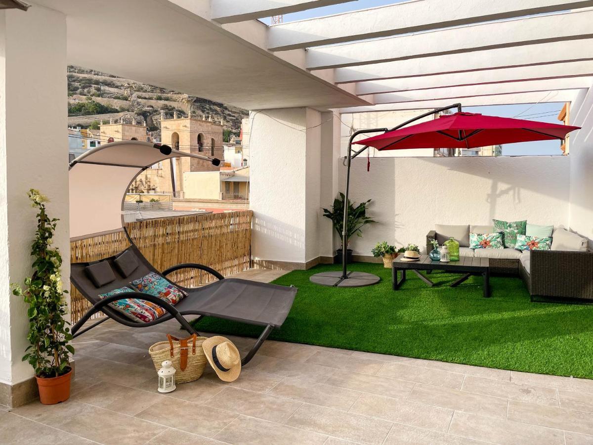 La Terraza. Vistas Al Castillo A 1 Min. De La Playa Alicante Eksteriør billede